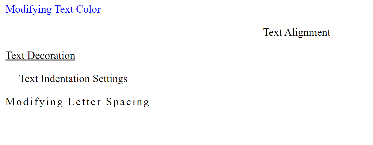 CSS Styling Text