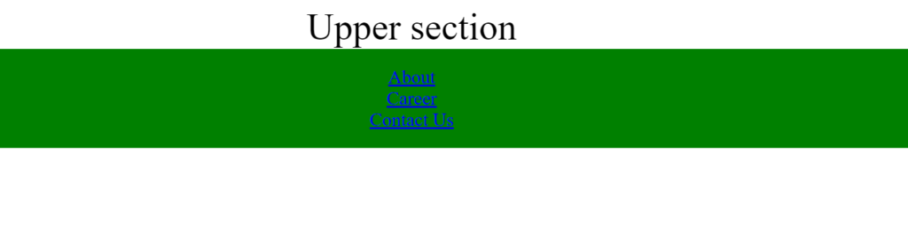 Output of footer section
